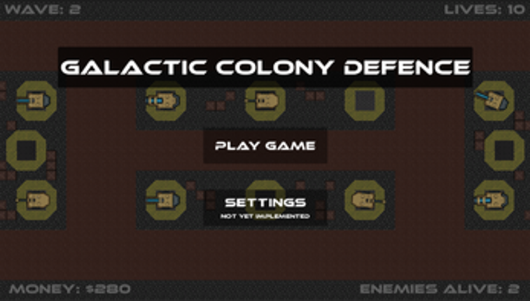 Galactic Colony Defence - KIT109 Game Assignment Game Cover