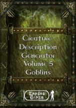 Creature Description Generator Volume 5 - Goblin Image