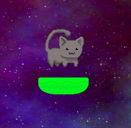 Galaxy Cat Jump 2D Image