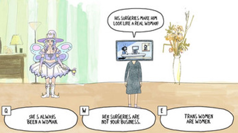 Magical Enby against transphobia Image