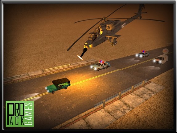 Reckless Enemy Helicopter Getaway - Dodge Apache attack in highway traffic screenshot