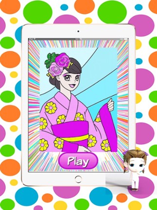 Cute Princess Drawing Coloring Book :  Caricature Art Ideas pages for kids screenshot