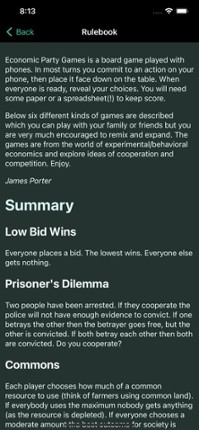 Economic Party Games Player Ed screenshot