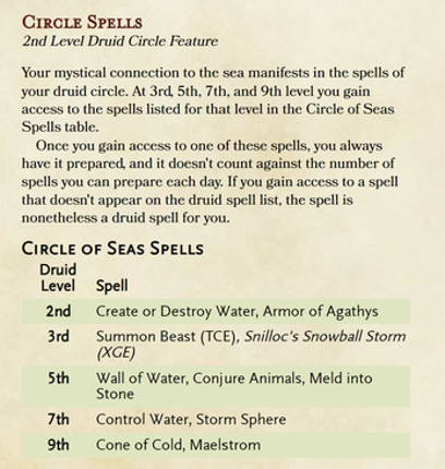 Druid Subclass - The Circle of Seas (D&D 5e) Image