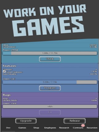 Idle Idle GameDev screenshot