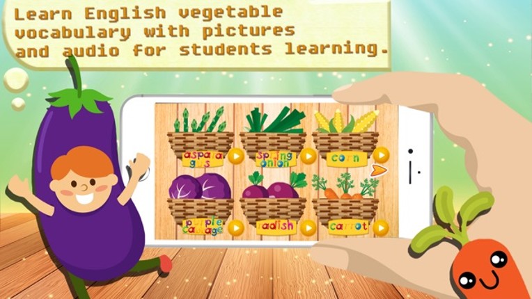 Vegetable Coloring &amp; Vocab - Fun finger painting screenshot