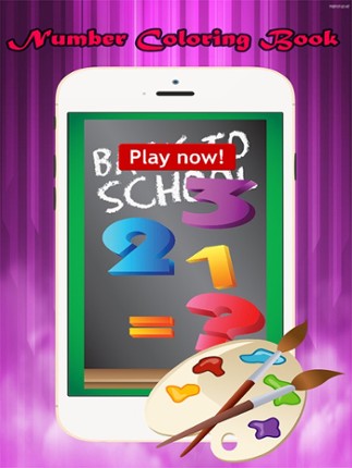 Coloring Book: 123 Write Learn English Number Page Image