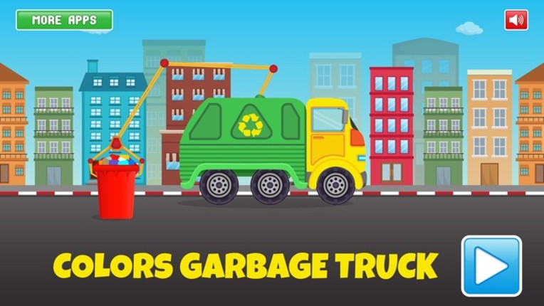 Colors Garbage Truck Free - an alphabet fun game for preschool kids learning colors and love Trucks and Things That Go Image