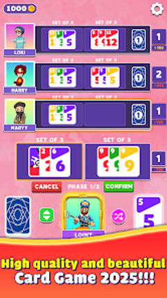 Phase Ten Card game screenshot