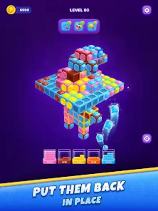 Gem Mosaic: 3D Sort Puzzle screenshot