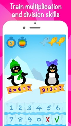 Icy Math Free - Multiplication times table for kids screenshot