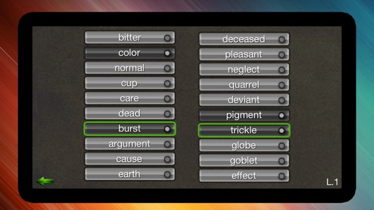 Word Match Synonyms &amp; Antonyms screenshot