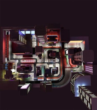 Cyberpunk Low Poly City Image