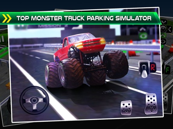Monster Truck Parking Simulator - 3D Car Bus Driving & Racing Games screenshot