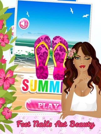 Seaside Feet Salon Girl Game Nail Art Beauty Cute Designs And Manicure Ideas screenshot
