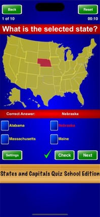 States and Capitals School Image