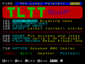 Ten Liner Teletext (ZX Spectrum) by Matthew Begg Image