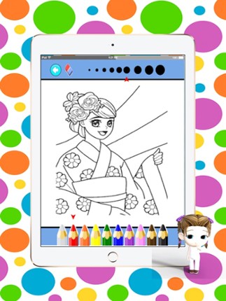 Cute Princess Drawing Coloring Book :  Caricature Art Ideas pages for kids Image