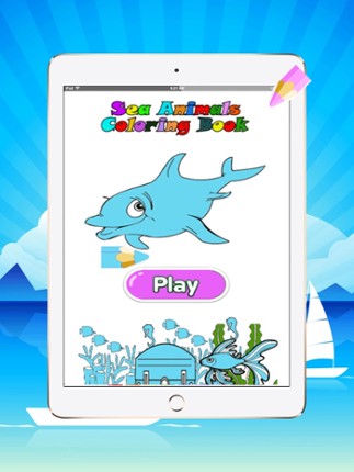 Cute Sea Animals Coloring Book:learn to paint and drawing easy screenshot
