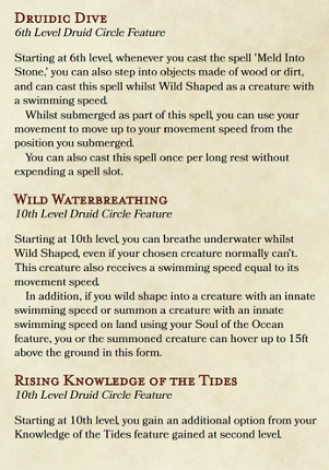 Druid Subclass - The Circle of Seas (D&D 5e) screenshot