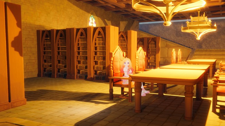 Isekai Library Girl Image