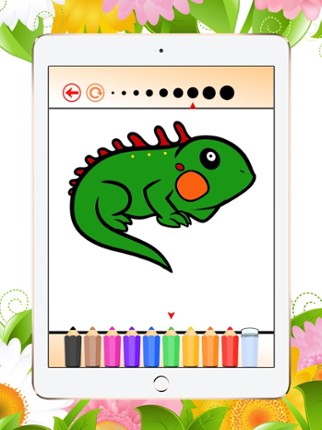 Reptile Coloring Book Paint iguana,turtle and more screenshot