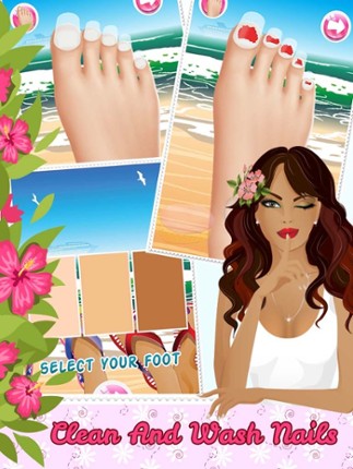 Seaside Feet Salon Girl Game Nail Art Beauty Cute Designs And Manicure Ideas screenshot