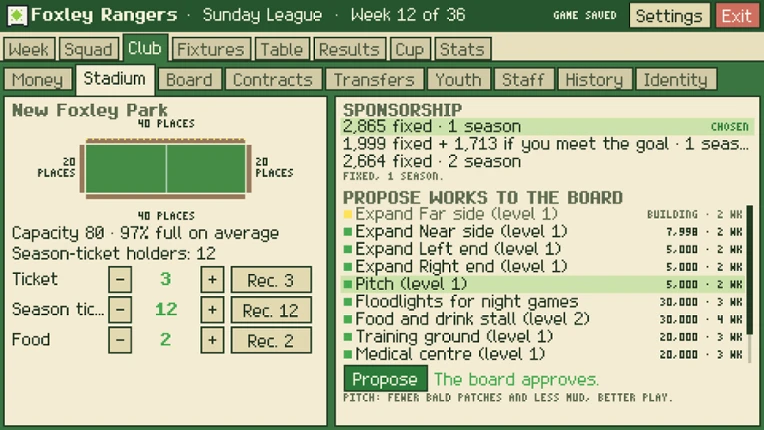 Tiny Club Manager screenshot