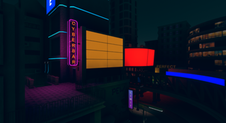 Cyberpunk Low Poly City Image