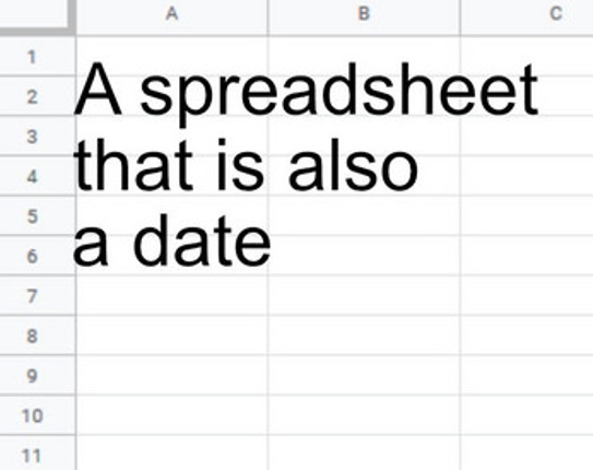 A spreadsheet that is also a date Image