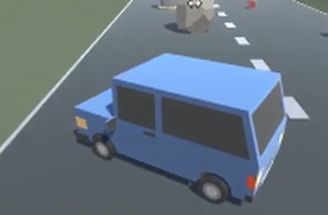 The car game with Unity. Image