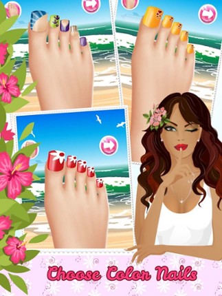 Seaside Feet Salon Girl Game Nail Art Beauty Cute Designs And Manicure Ideas screenshot