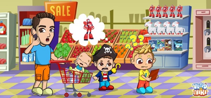 Vlad and Niki Supermarket game screenshot