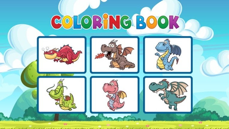 Dragon Coloring Book - Painting Game for Kids screenshot