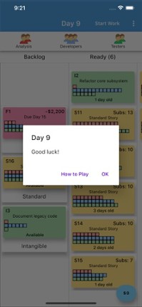 Kanban Simulator screenshot