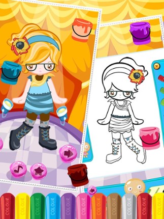 Little Girl Fashion Coloring World Drawing Educational Kids Game screenshot