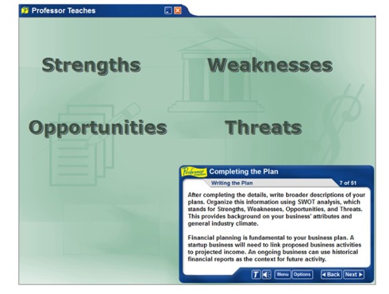 Professor Teaches Business Planning screenshot