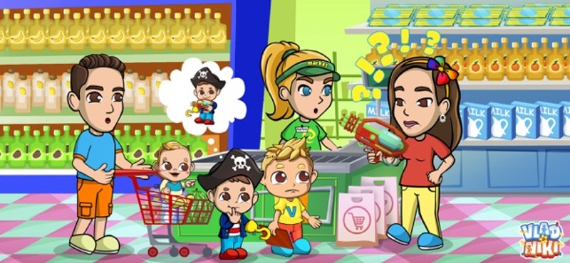 Vlad and Niki Supermarket game screenshot