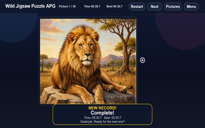 Wild Jigsaw Puzzle APG screenshot