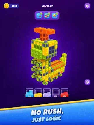 Gem Mosaic: 3D Sort Puzzle screenshot