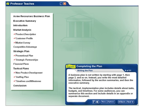 Professor Teaches Business Planning screenshot