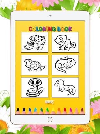 Reptile Coloring Book Paint iguana,turtle and more screenshot