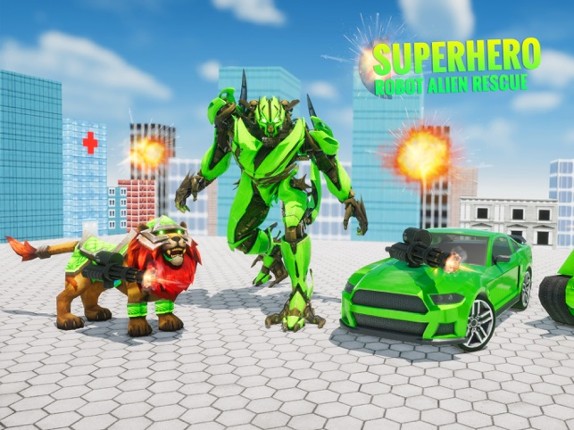 Superhero Robot Alien Rescue screenshot