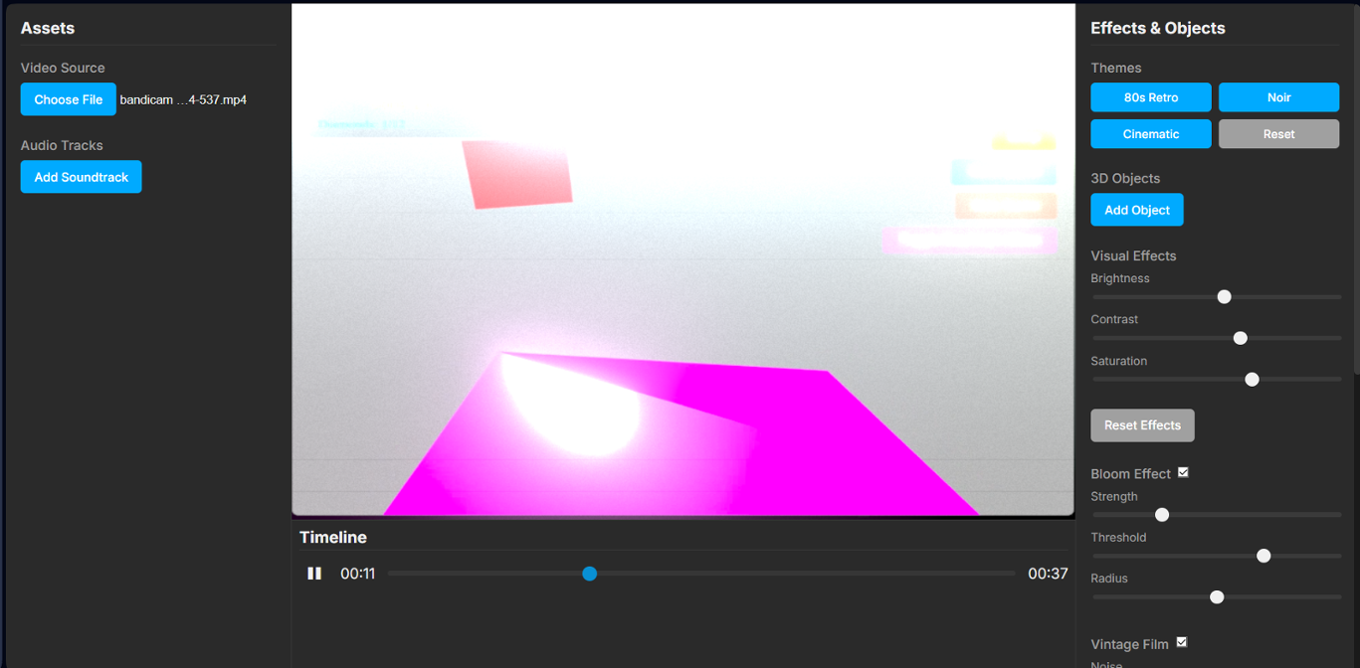 Games like Video Editing Application
