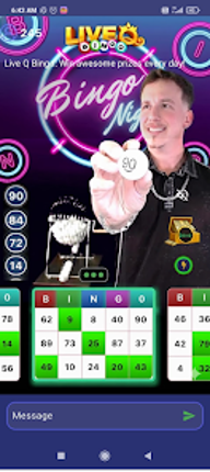 Live Q Bingo Real Host+Tumbler Image