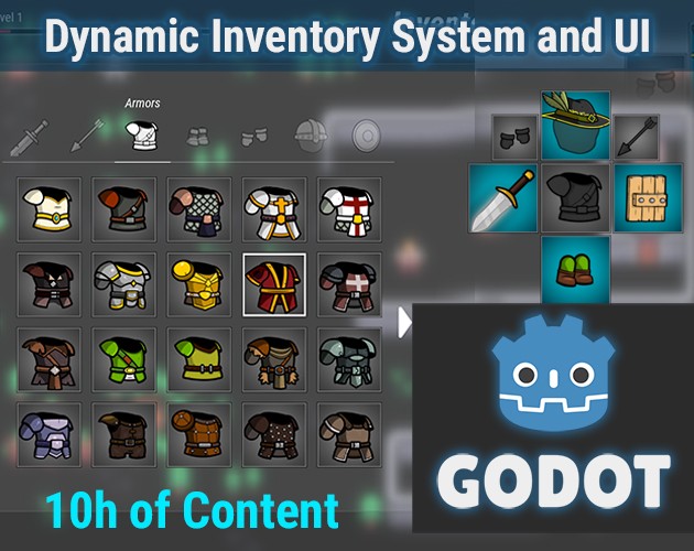Games like Godot Engine Course: Data Driven Inventory System and Complex UIs