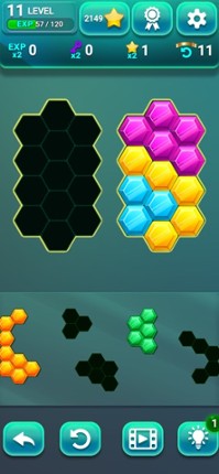 Hexa Gems Puzzle screenshot