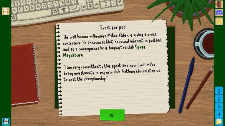 Boeckham's Football Manager screenshot