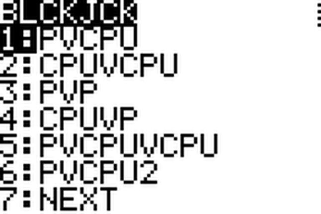Black Jack - all variants of TI-84 screenshot