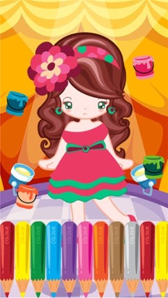 Little Girl Fashion Coloring World Drawing Educational Kids Game screenshot
